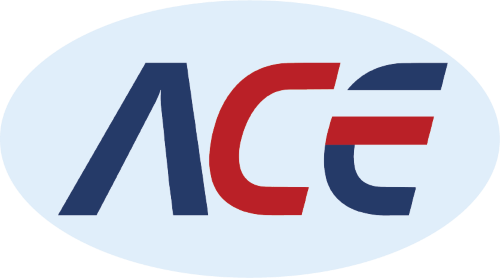 ACE server logo with circle